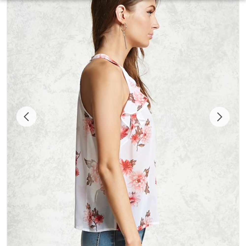 Floral Print Ruffled Top - Picture 3 of 5